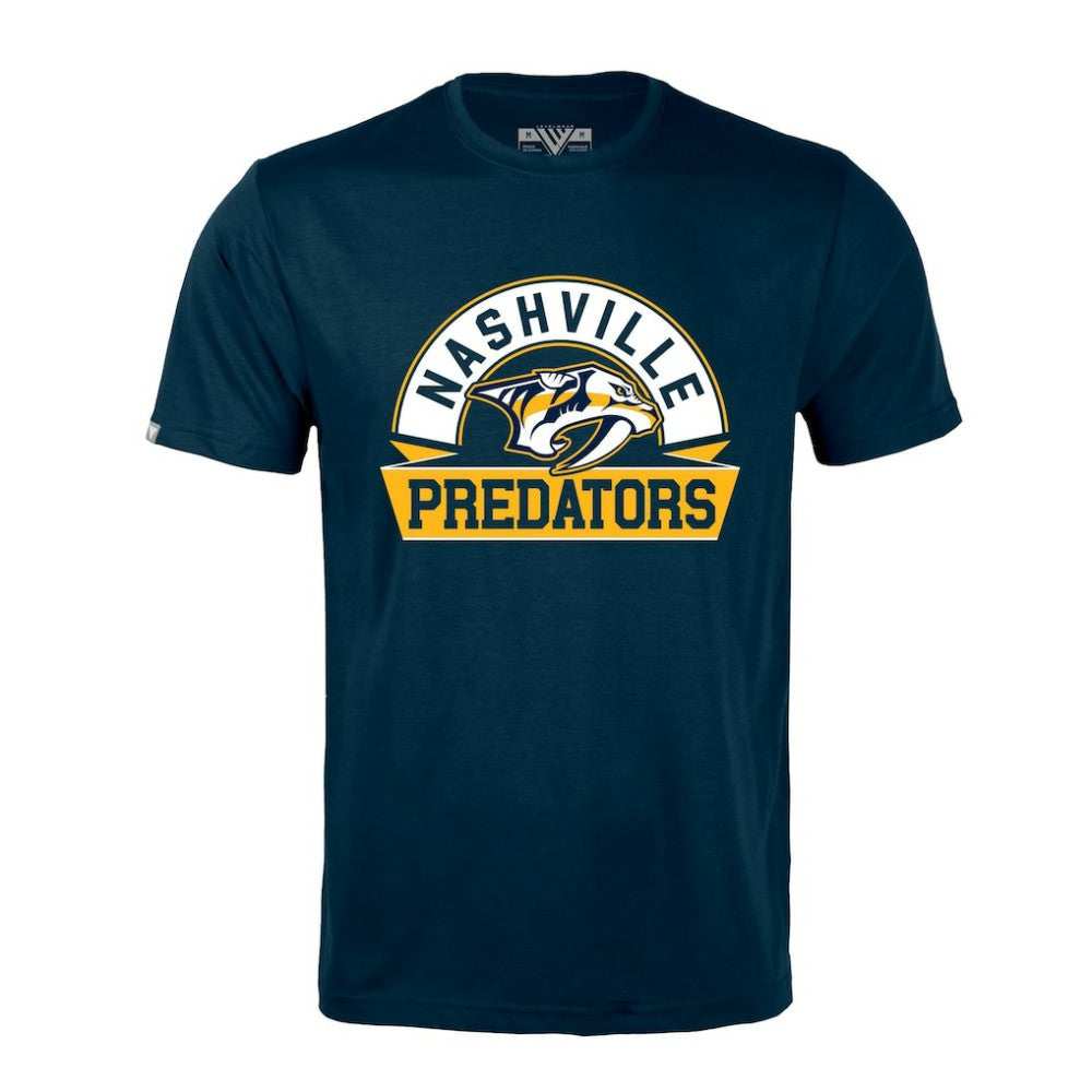 NHL Nashville Predators Levelwear Richmond Banner Arch T-Shirt - Navy