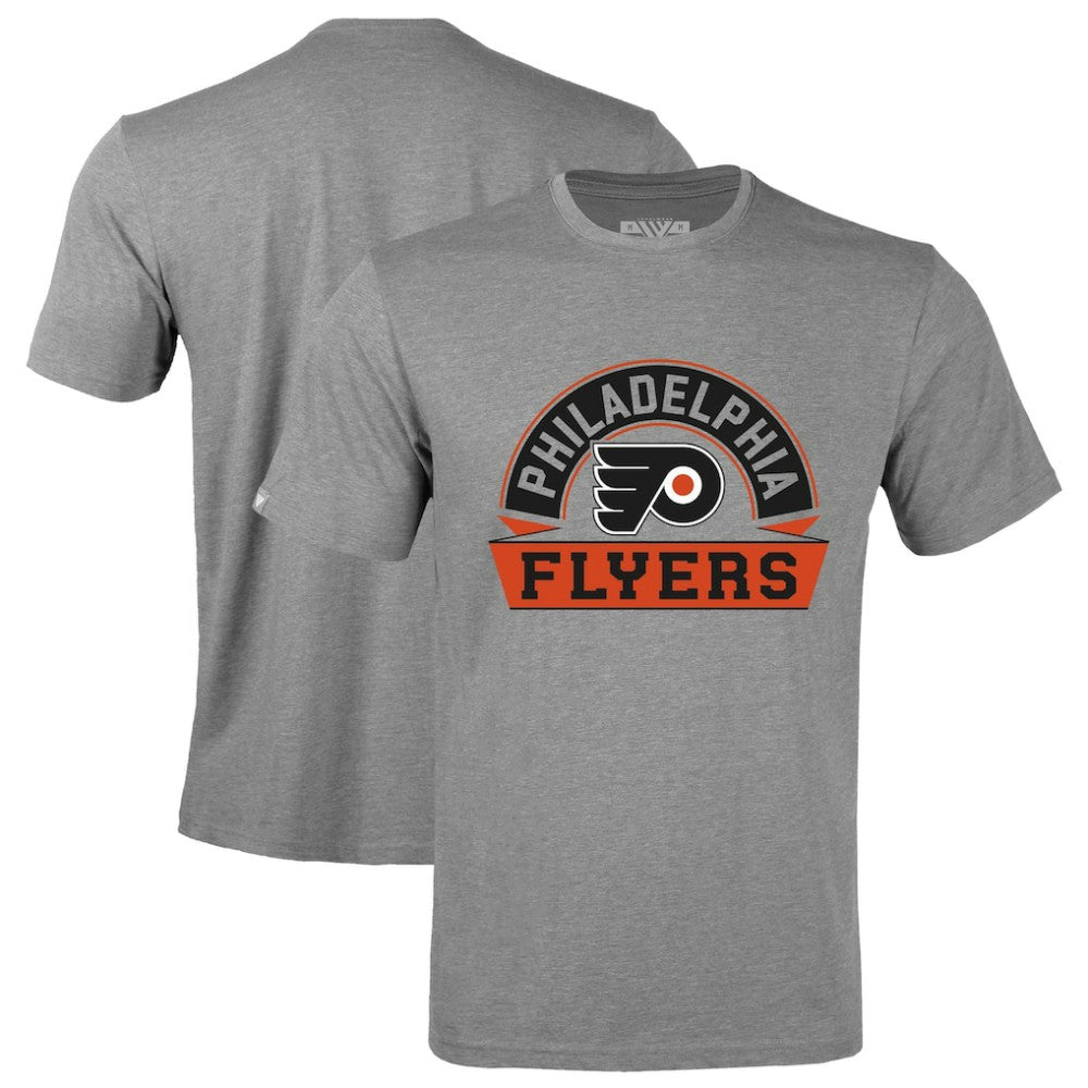 NHL Philadelphia Flyers Levelwear Richmond Banner Arch T-Shirt - Gray