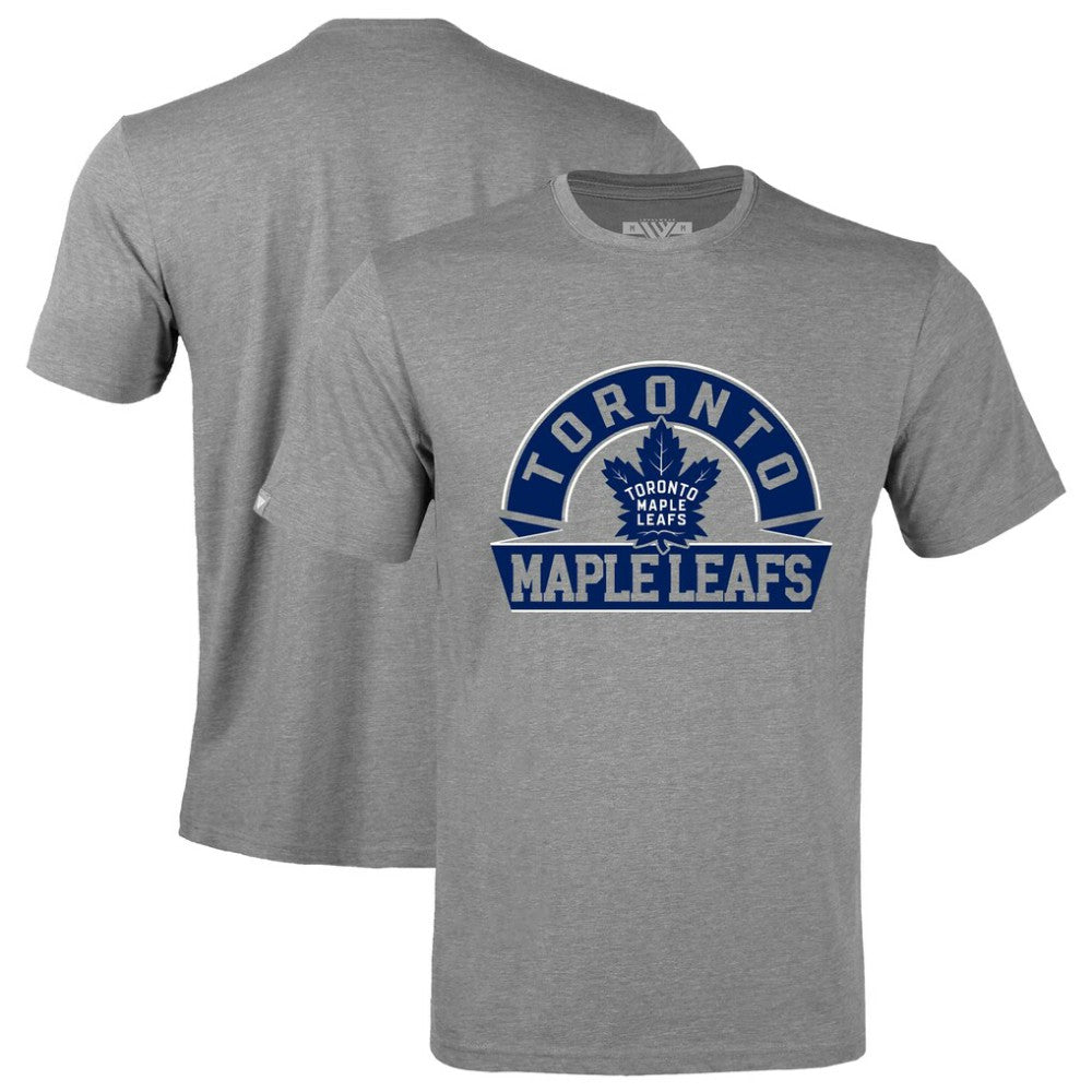 NHL Toronto Maple Leafs Levelwear Richmond Banner Arch T-Shirt - Gray