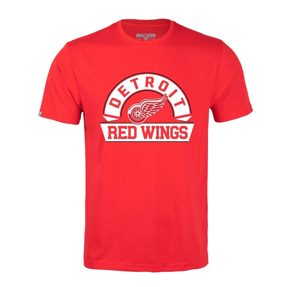 NHL Detroit Red Wings Levelwear Richmond Banner Arch T-Shirt - Red