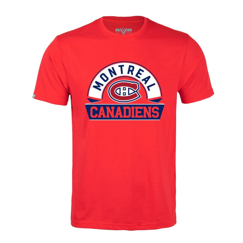 NHL Montreal Canadiens Levelwear Richmond Banner Arch T-Shirt - Red
