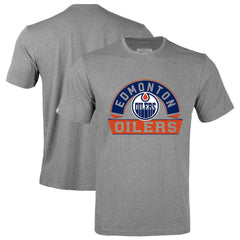 NHL Edmonton Oilers Levelwear Richmond Banner Arch T-Shirt - Gray