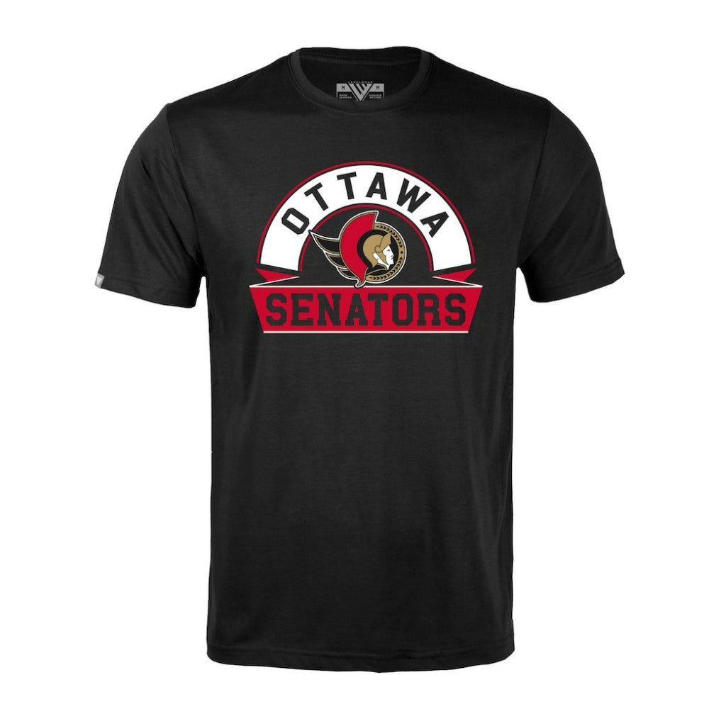 NHL Ottawa Senators Levelwear Richmond Banner Arch T-Shirt - Black