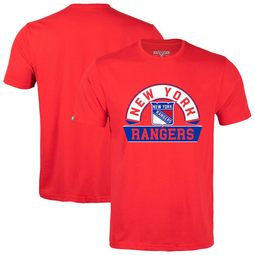 NHL New York Rangers Levelwear Richmond Banner Arch T-Shirt - Red