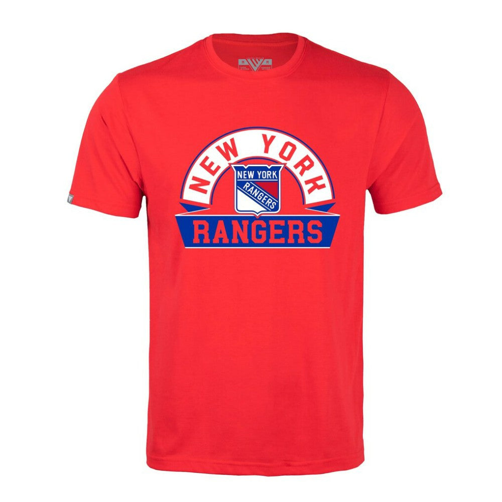 NHL New York Rangers Levelwear Richmond Banner Arch T-Shirt - Red