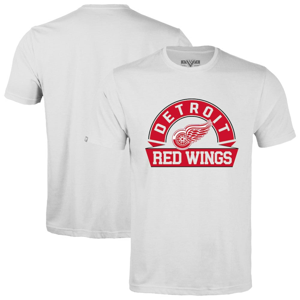 NHL Detroit Red Wings Levelwear Richmond Banner Arch T-Shirt - White