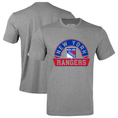 NHL New York Rangers Levelwear Richmond Banner Arch T-Shirt - Gray
