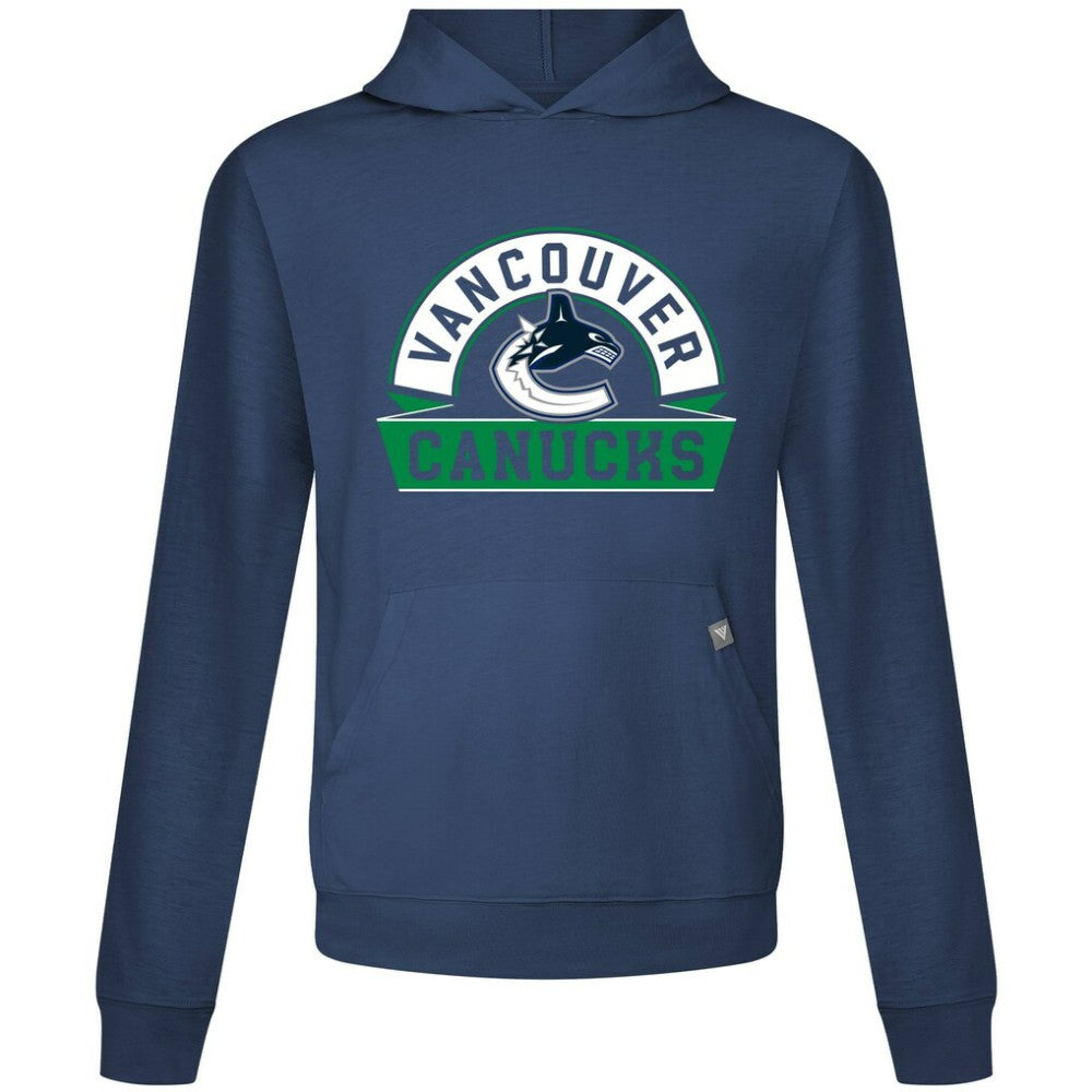 NHL Vancouver Canucks Levelwear Relay Banner Arch Pullover Hoodie - Navy