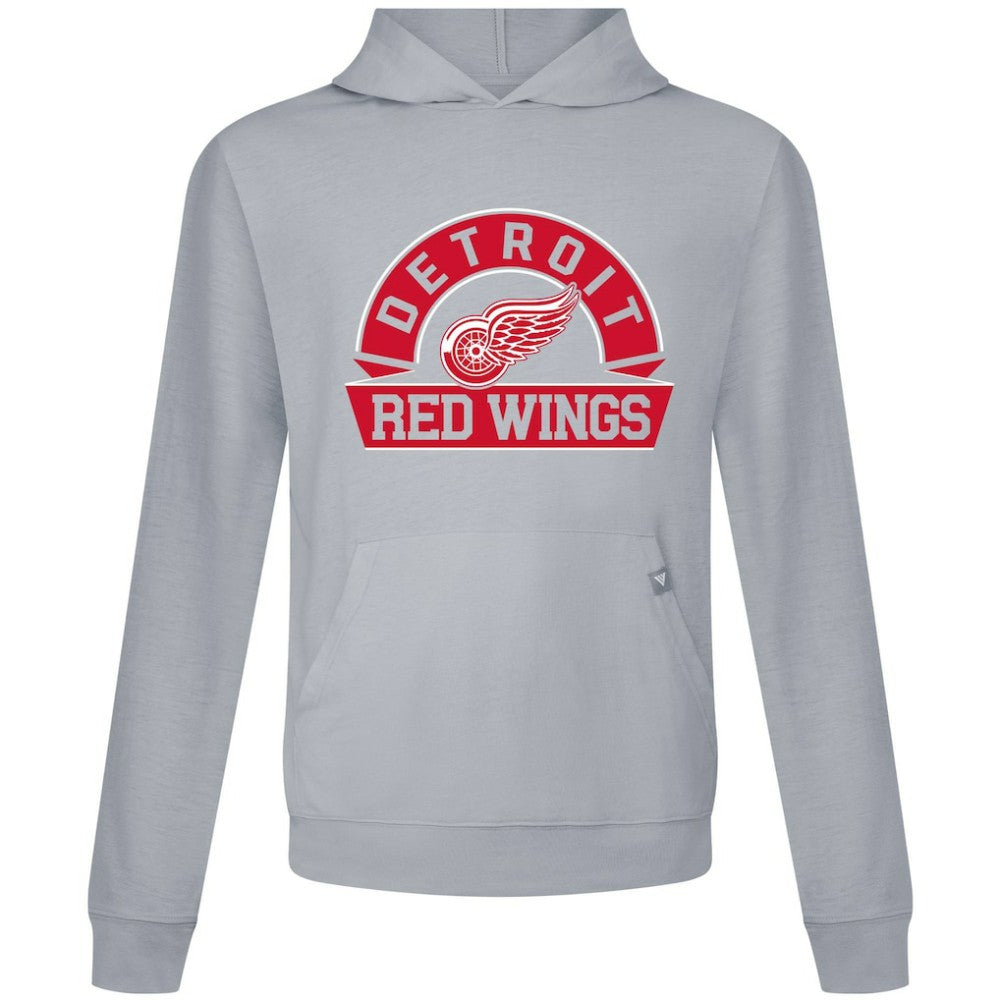 NHL Detroit Red Wings Levelwear Relay Banner Arch Pullover Hoodie - Gray