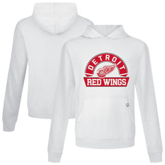 NHL Detroit Red Wings Levelwear Relay Banner Arch Pullover Hoodie - White