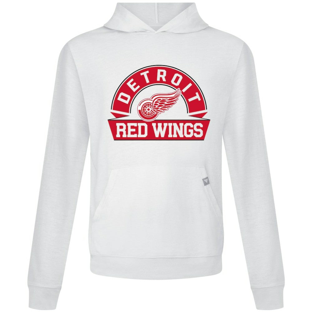 NHL Detroit Red Wings Levelwear Relay Banner Arch Pullover Hoodie - White