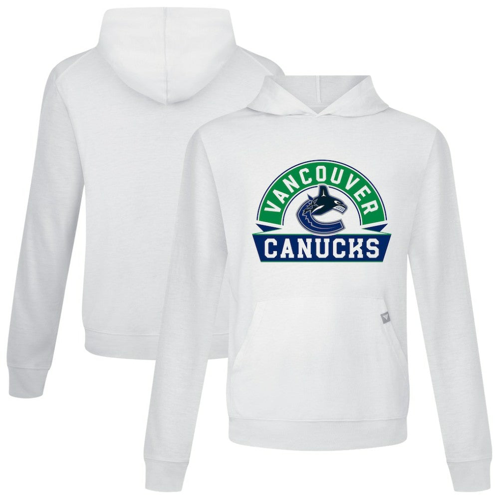 NHL Vancouver Canucks Levelwear Relay Banner Arch Pullover Hoodie - White