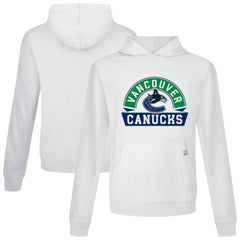 NHL Vancouver Canucks Levelwear Relay Banner Arch Pullover Hoodie - White