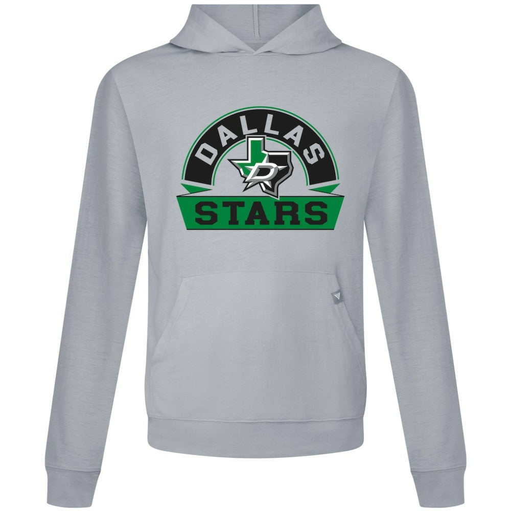 NHL Dallas Stars Levelwear Relay Banner Arch Pullover Hoodie - Gray