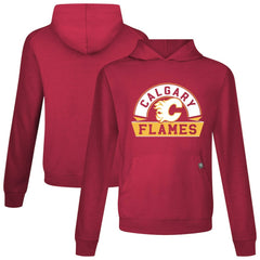 NHL Calgary Flames Levelwear Relay Banner Arch Pullover Hoodie - Red
