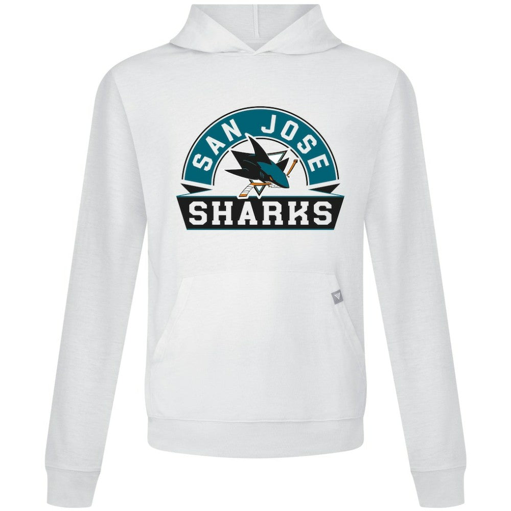 NHL San Jose Sharks Levelwear Relay Banner Arch Pullover Hoodie - White