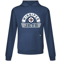 NHL Winnipeg Jets Levelwear Relay Banner Arch Pullover Hoodie - Navy