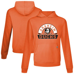 NHL Anaheim Ducks Levelwear Relay Banner Arch Pullover Hoodie - Orange