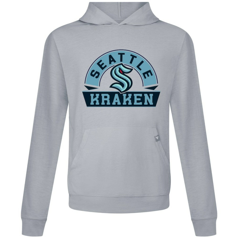 NHL Seattle Kraken Levelwear Relay Banner Arch Pullover Hoodie - Gray