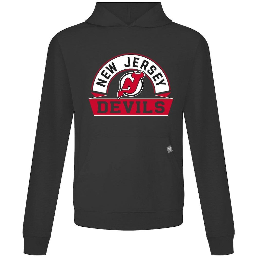NHL New Jersey Devils Levelwear Relay Banner Arch Pullover Hoodie - Black