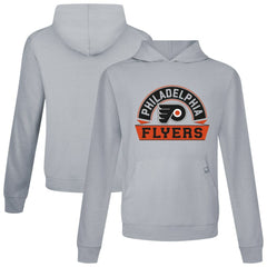 NHL Philadelphia Flyers Levelwear Relay Banner Arch Pullover Hoodie - Gray