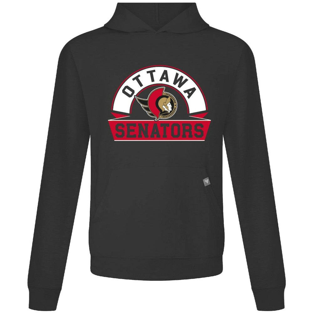 NHL Ottawa Senators Levelwear Relay Banner Arch Pullover Hoodie - Black