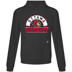 NHL Ottawa Senators Levelwear Relay Banner Arch Pullover Hoodie - Black