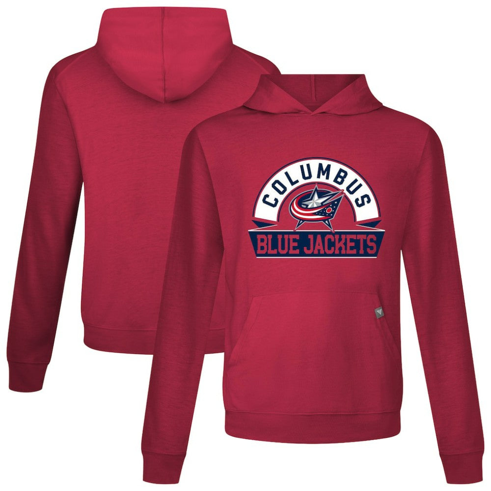 NHL Columbus Blue Jackets Levelwear Relay Banner Arch Pullover Hoodie - Red
