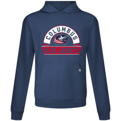 NHL Columbus Blue Jackets Levelwear Relay Banner Arch Pullover Hoodie - Navy