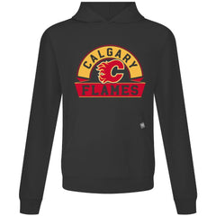 NHL Calgary Flames Levelwear Relay Banner Arch Pullover Hoodie - Black