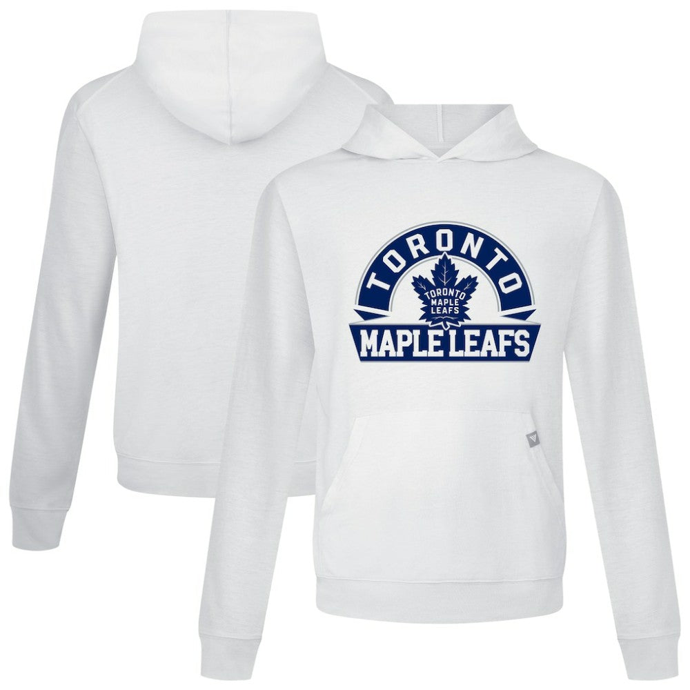NHL Toronto Maple Leafs Levelwear Relay Banner Arch Pullover Hoodie - White
