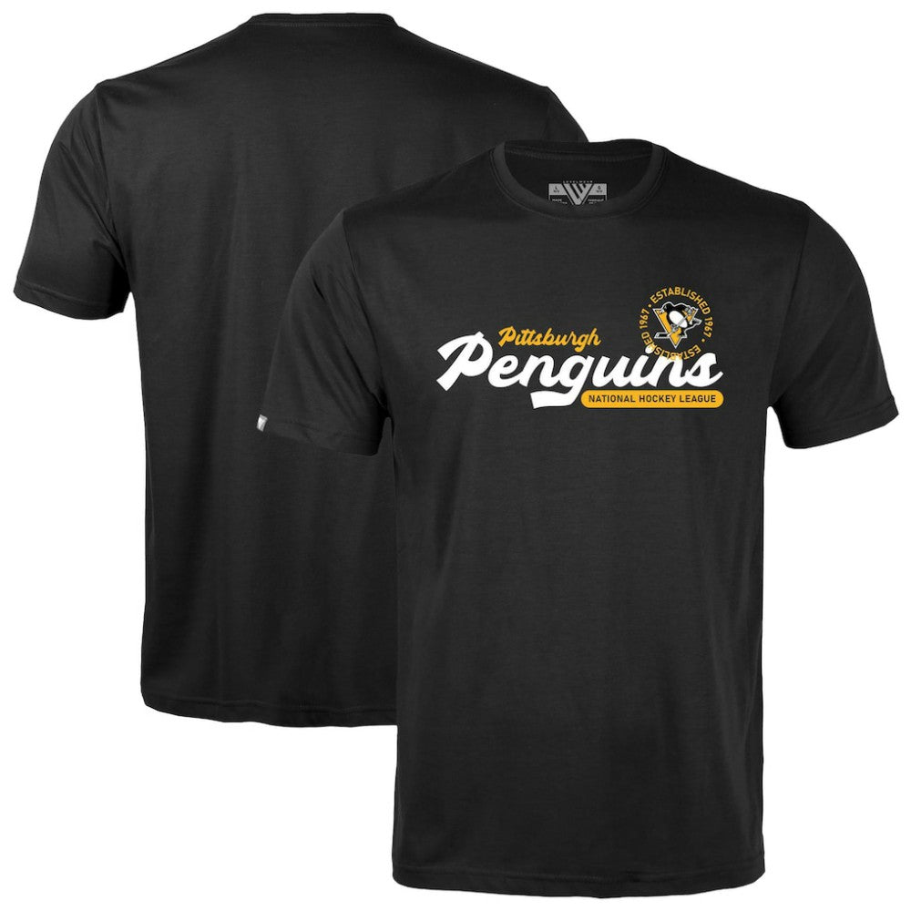 NHL Pittsburgh Penguins Levelwear Youth Little Richmond Monument T-Shirt - Black