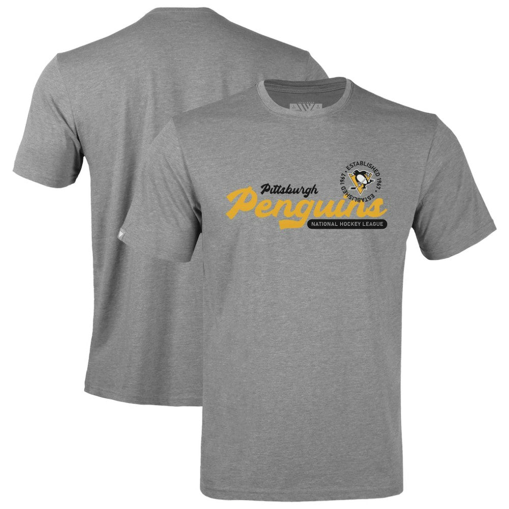 NHL Pittsburgh Penguins Levelwear Youth Little Richmond Monument T-Shirt - Gray