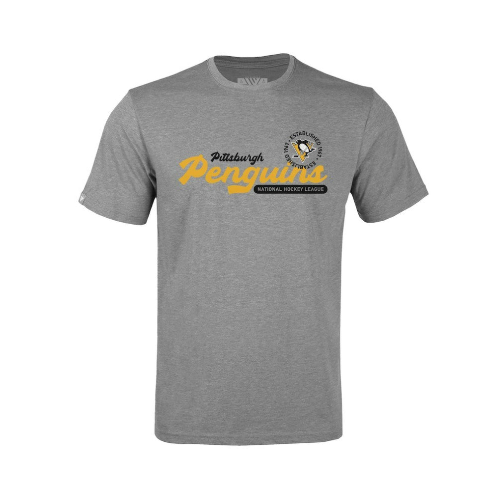 NHL Pittsburgh Penguins Levelwear Youth Little Richmond Monument T-Shirt - Gray