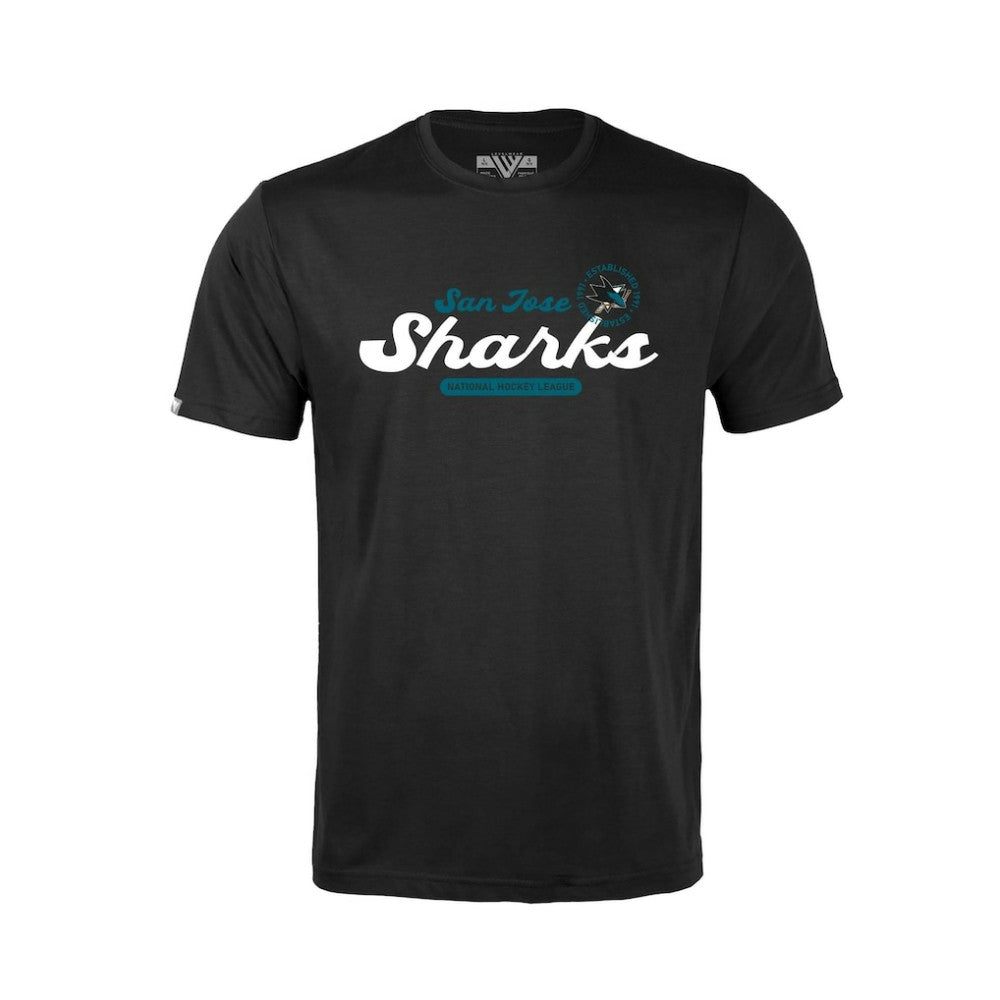 NHL San Jose Sharks Levelwear Youth Little Richmond Monument T-Shirt - Black