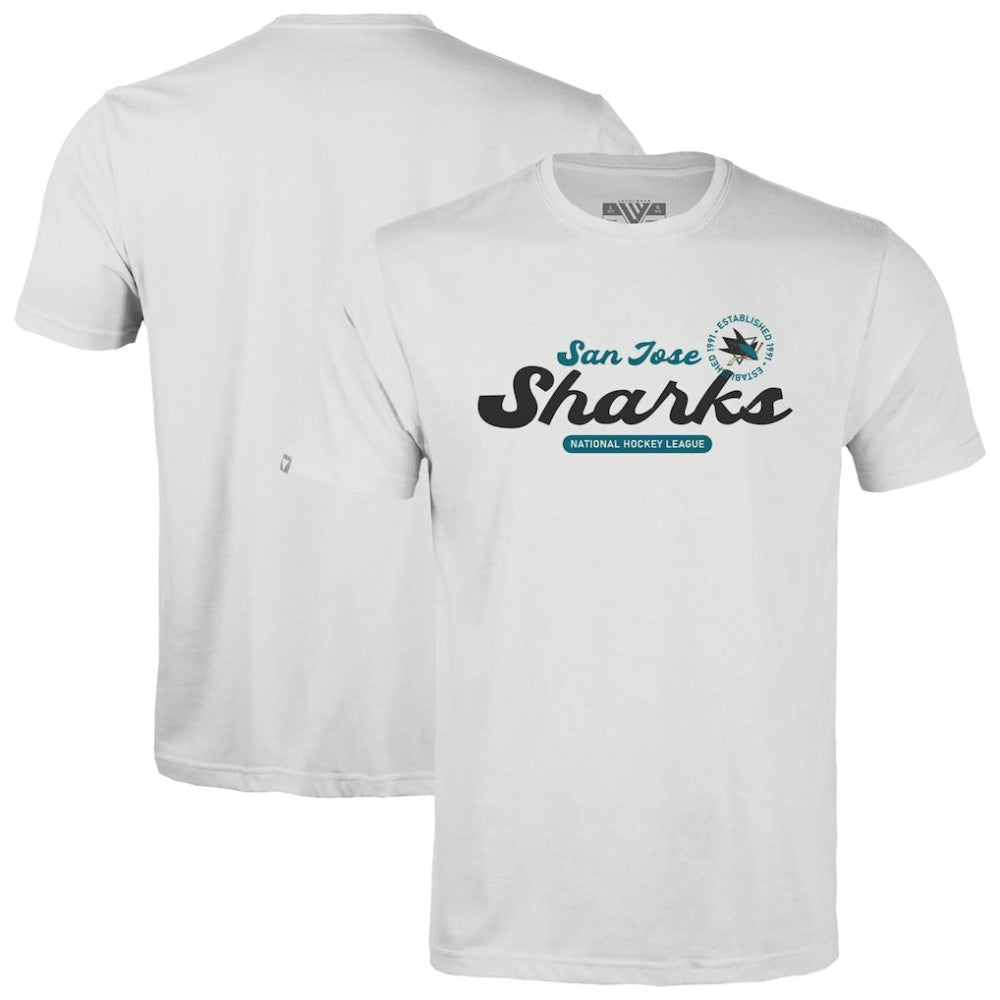 NHL San Jose Sharks Levelwear Youth Little Richmond Monument T-Shirt - White