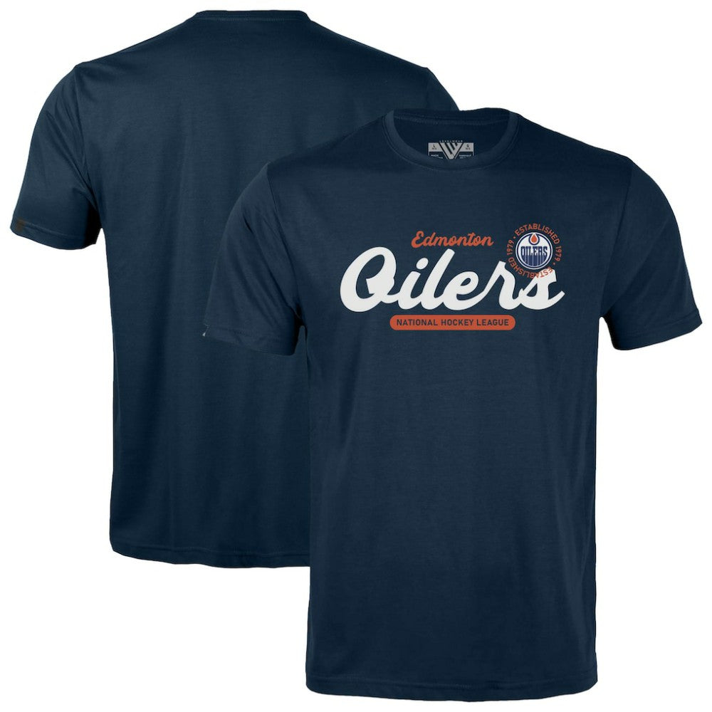 NHL Edmonton Oilers Levelwear Youth Little Richmond Monument T-Shirt - Navy