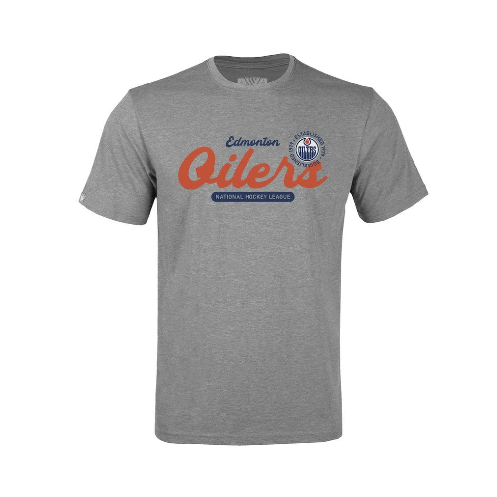 NHL Edmonton Oilers Levelwear Youth Little Richmond Monument T-Shirt - Gray