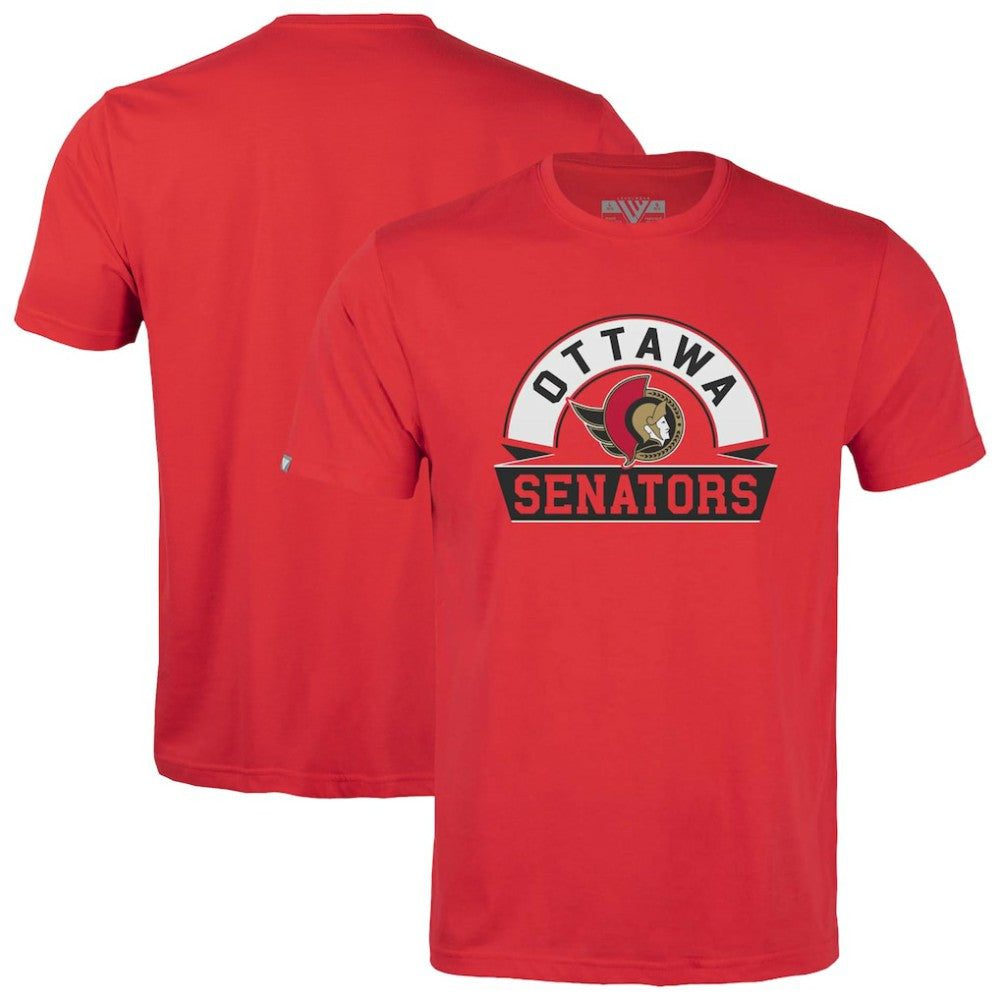 NHL Ottawa Senators Levelwear Youth Little Richmond Banner Arch T-Shirt - Red