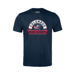 NHL Columbus Blue Jackets Levelwear Youth Little Richmond Banner Arch T-Shirt - Navy