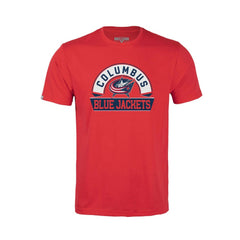 NHL Columbus Blue Jackets Levelwear Youth Little Richmond Banner Arch T-Shirt - Red
