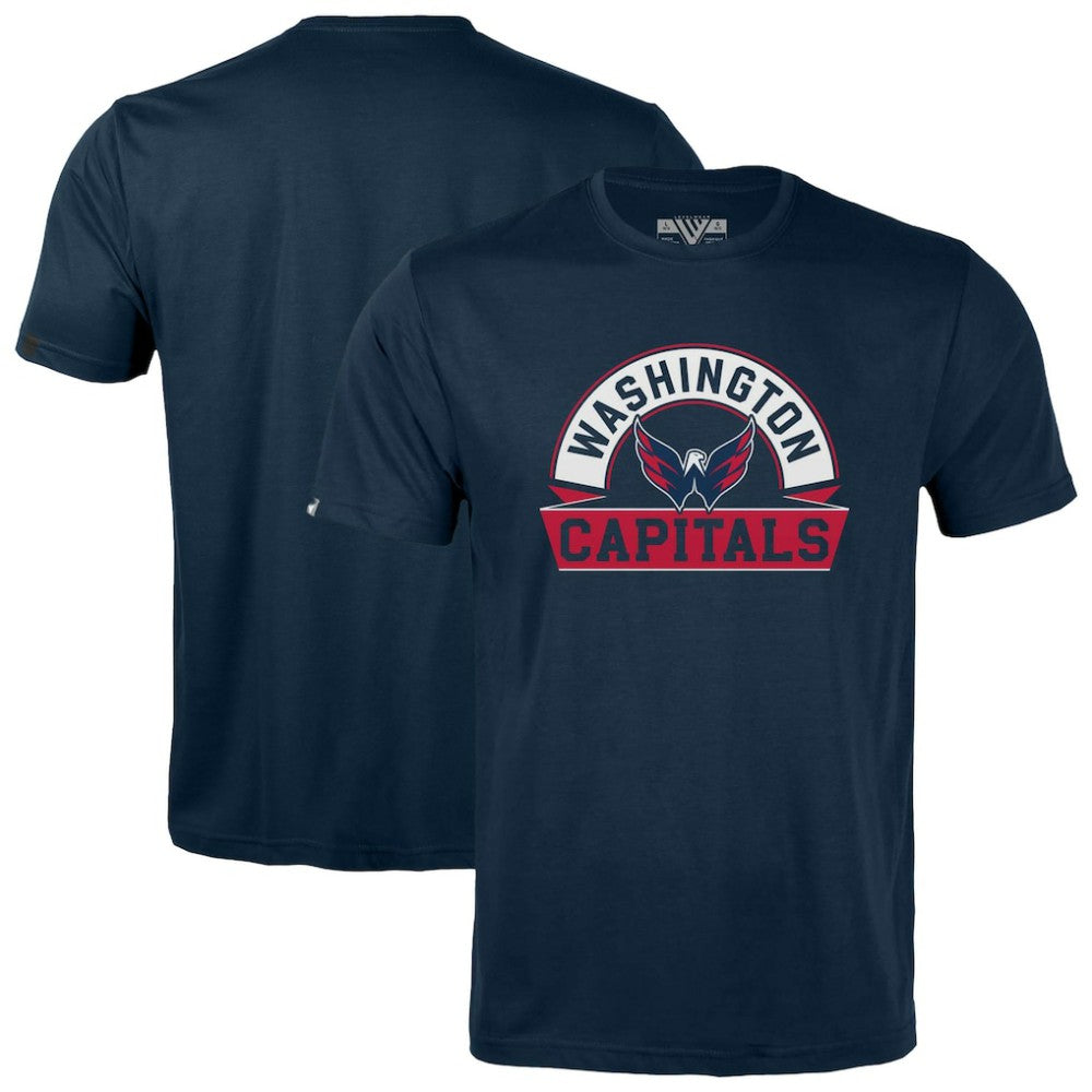 NHL Washington Capitals Levelwear Youth Little Richmond Banner Arch T-Shirt - Navy