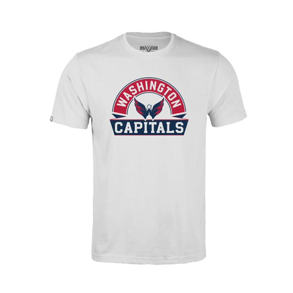 NHL Washington Capitals Levelwear Youth Little Richmond Banner Arch T-Shirt - White