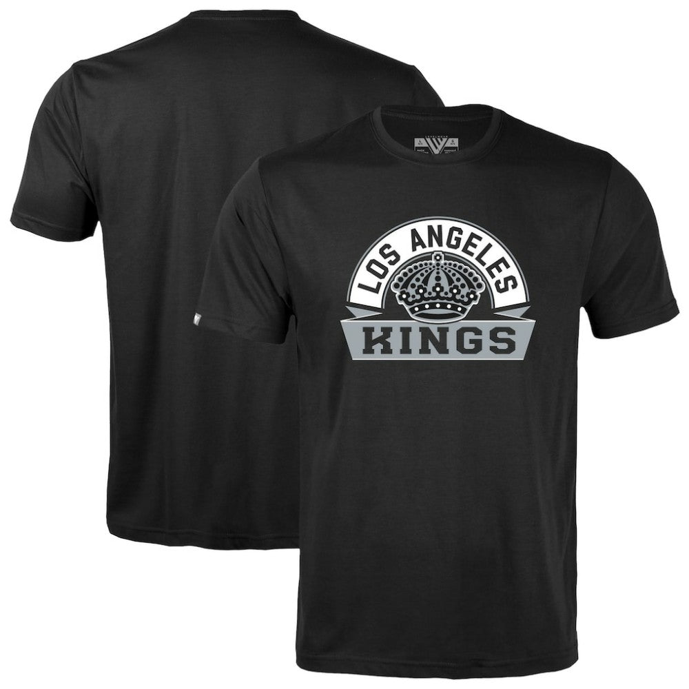 NHL Los Angeles Kings Levelwear Youth Little Richmond Banner Arch T-Shirt - Black