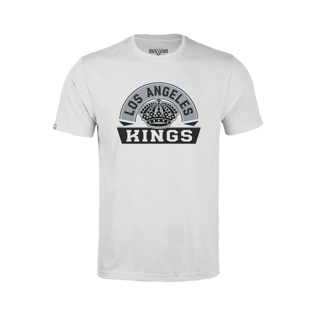 NHL Los Angeles Kings Levelwear Youth Little Richmond Banner Arch T-Shirt - White