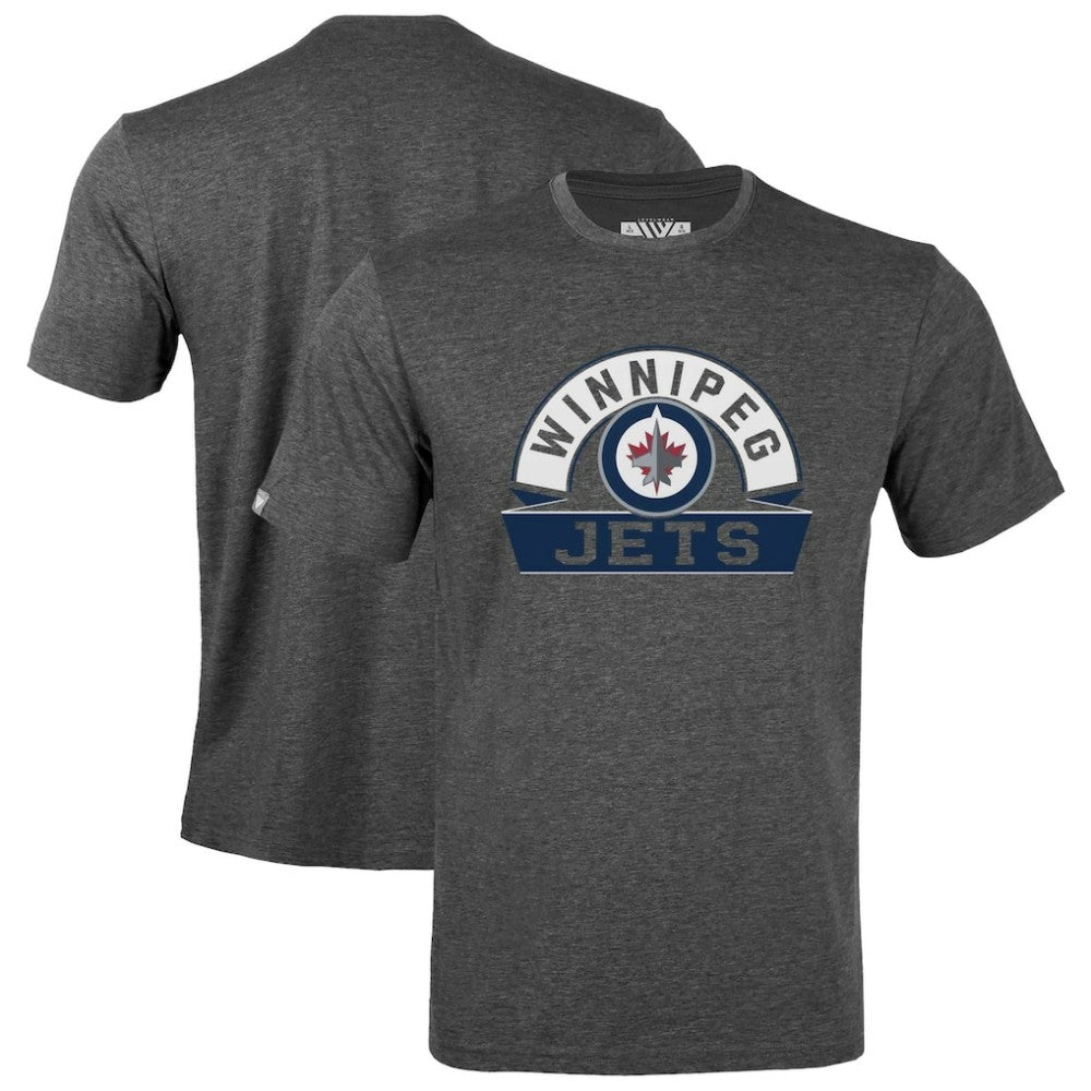 NHL Winnipeg Jets Levelwear Youth Little Richmond Banner Arch T-Shirt - Gray
