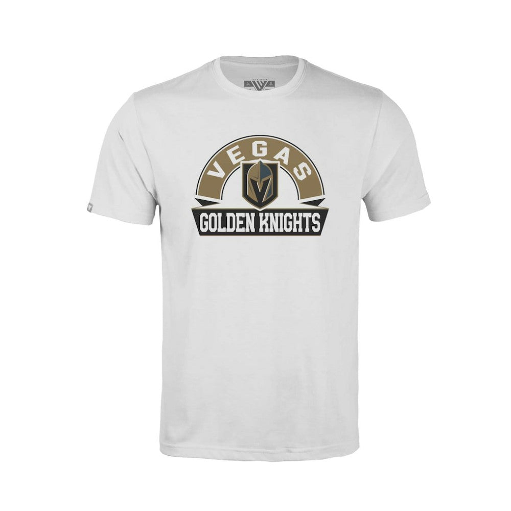 NHL Vegas Golden Knights Levelwear Youth Little Richmond Banner Arch T-Shirt - White