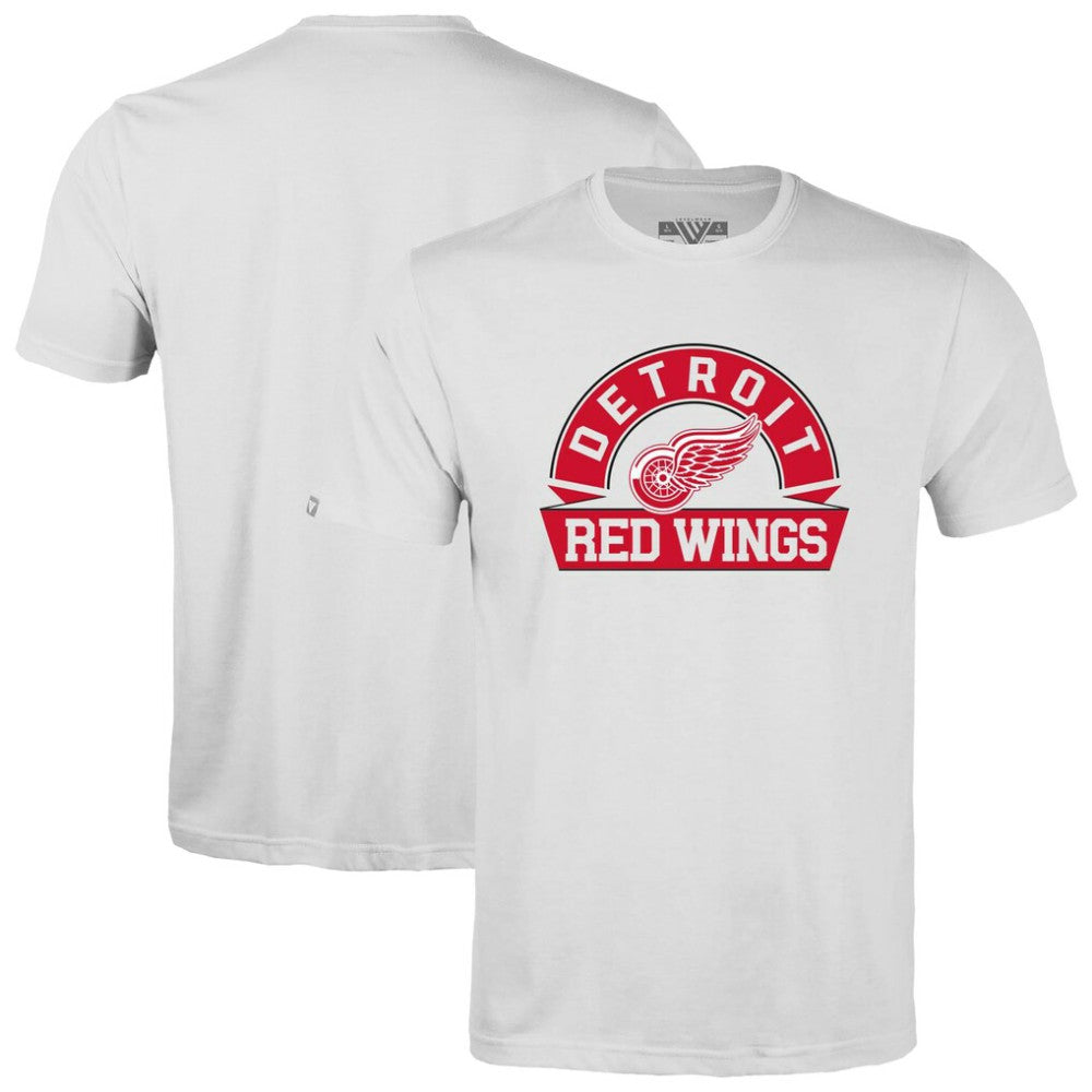 NHL Detroit Red Wings Levelwear Youth Little Richmond Banner Arch T-Shirt - White
