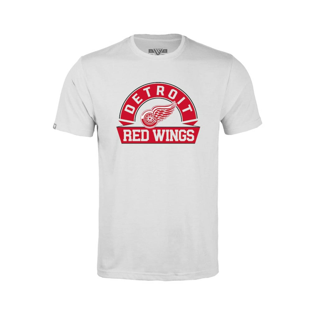 NHL Detroit Red Wings Levelwear Youth Little Richmond Banner Arch T-Shirt - White