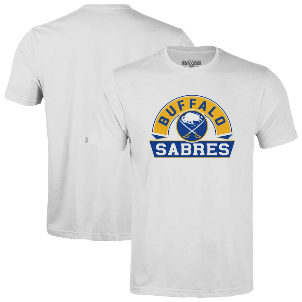 NHL Buffalo Sabres Levelwear Youth Little Richmond Banner Arch T-Shirt - White